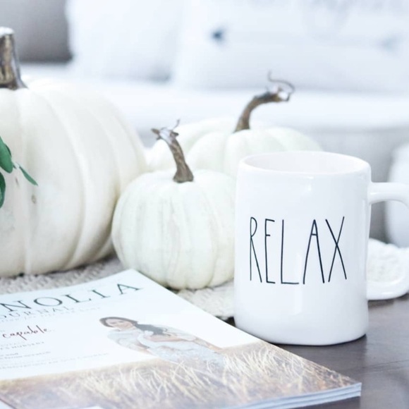 Rae Dunn Relax large letter coffee mug - Picture 1 of 3